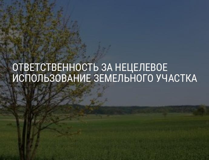 Ответственность за нецелевое использование земельного участка