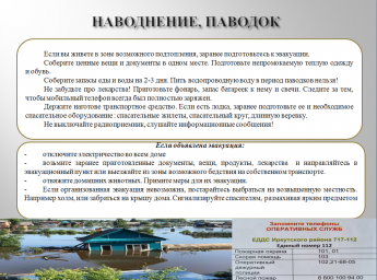 ПАМЯТКА "КАК НУЖНО СЕБЯ ВЕСТИ ПРИ НАВОДНЕНИИ, ПАВОДКЕ" 